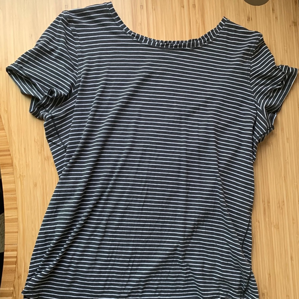Love Crew III in Stripe Heathered Black White